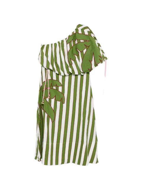 one-shoulder striped midi dress by FARM RIO