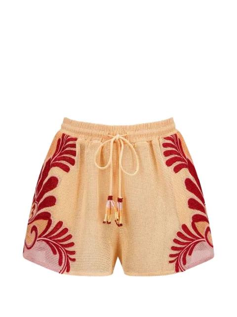 paisley-embroidered shorts by FARM RIO