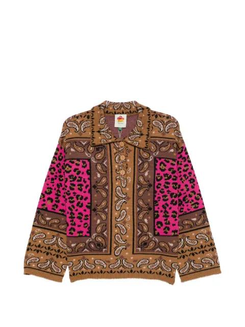 paisley leopard-print polo top by FARM RIO