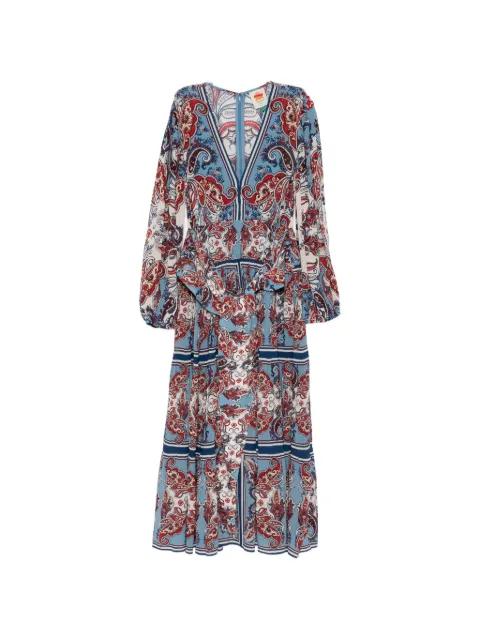 paisley-print tiered maxi dress by FARM RIO