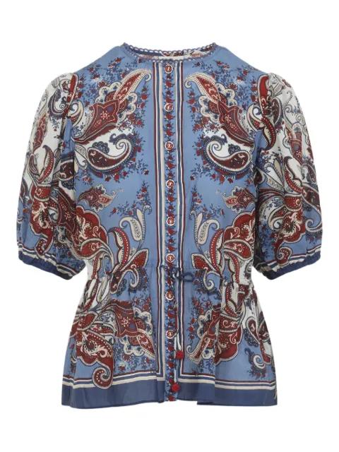 paisley scarf blouse by FARM RIO
