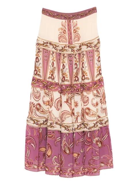 paisley tiered maxi skirt by FARM RIO