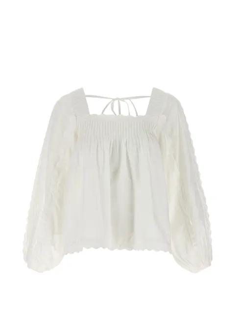 pleat long-sleeve blouse by FARM RIO