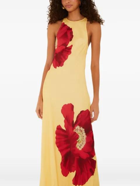 poppy-print sleeveless maxi dress by FARM RIO