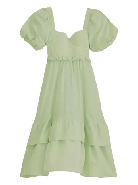 puffed short-sleeve midi dress by FARM RIO