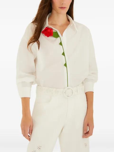 rose-detail shirt by FARM RIO