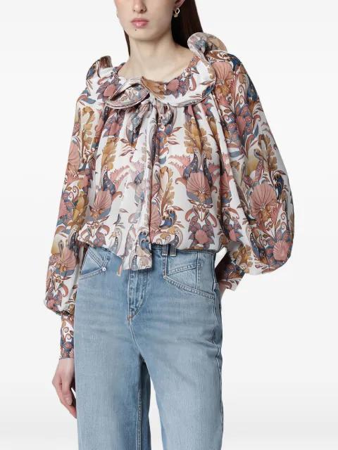 ruffled floral blouse by FARM RIO