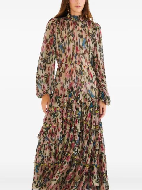 ruffled floral maxi dress by FARM RIO