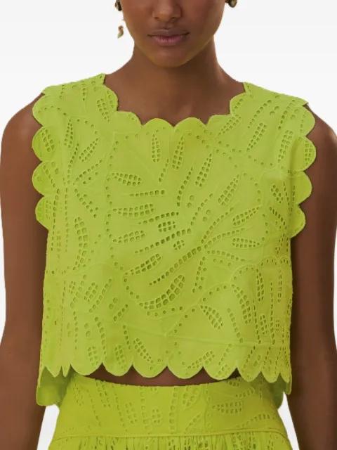 scalloped broderie-anglaise top by FARM RIO