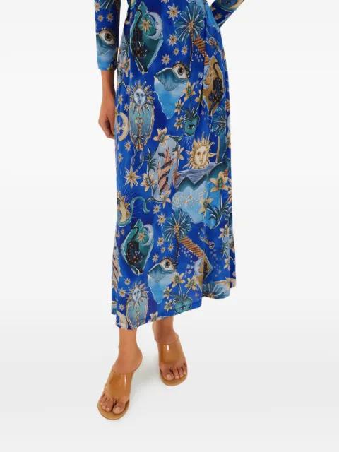 twisted print dress by FARM RIO