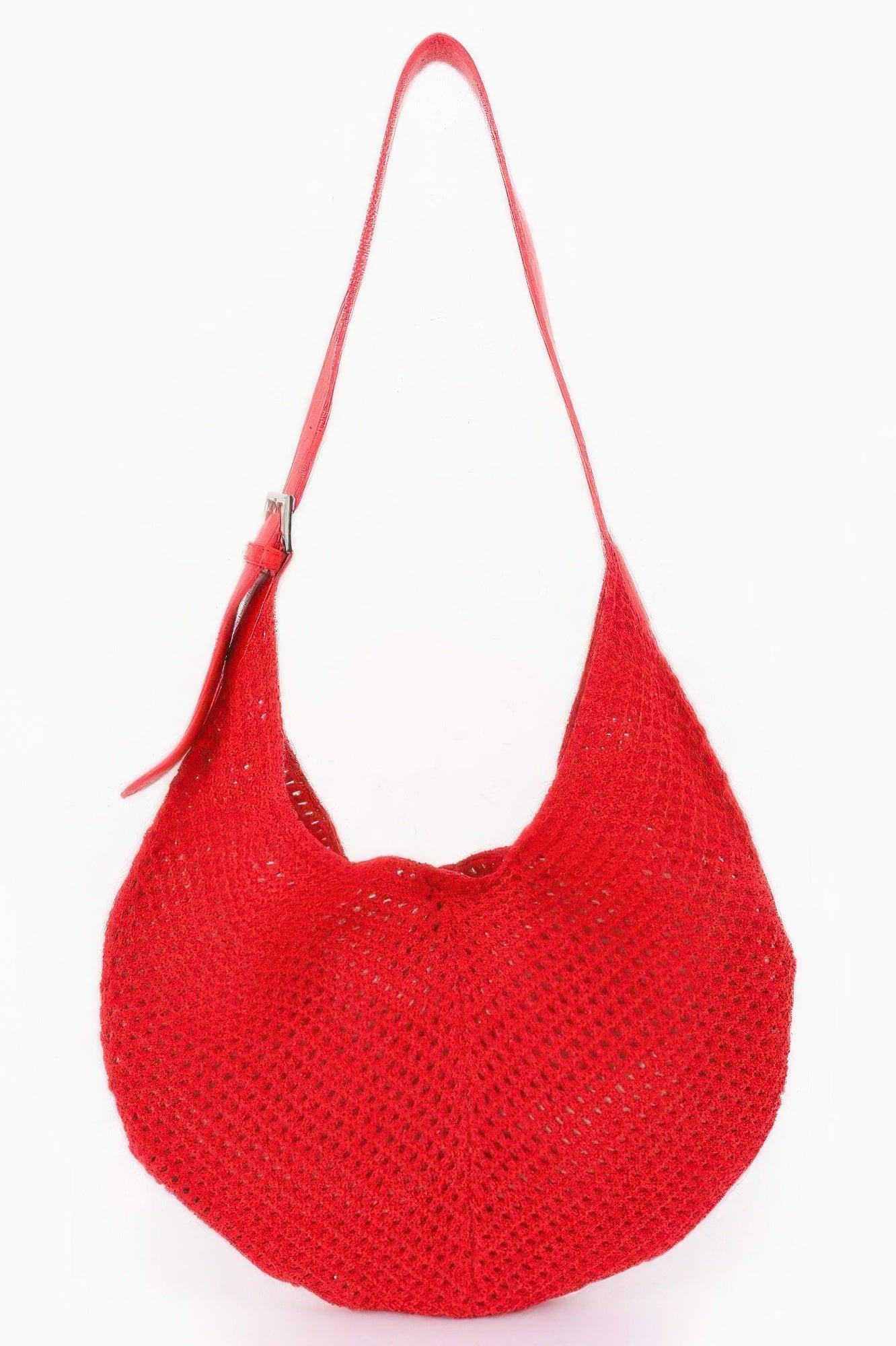Mesh Crochet Shoulder With Pouch by FASHNZFAB