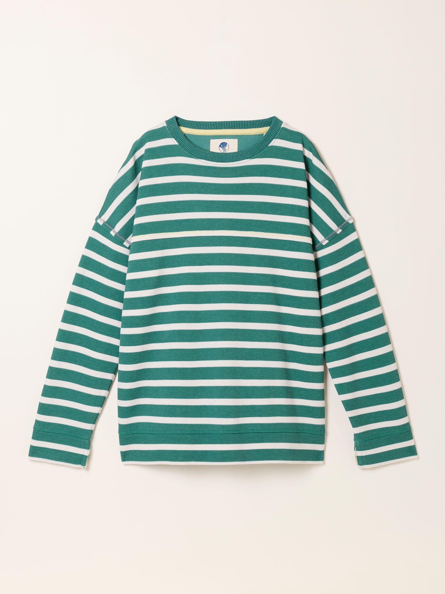 Airlie Lilac Purple Breton Stripe Crew Sweat by FAT FACE