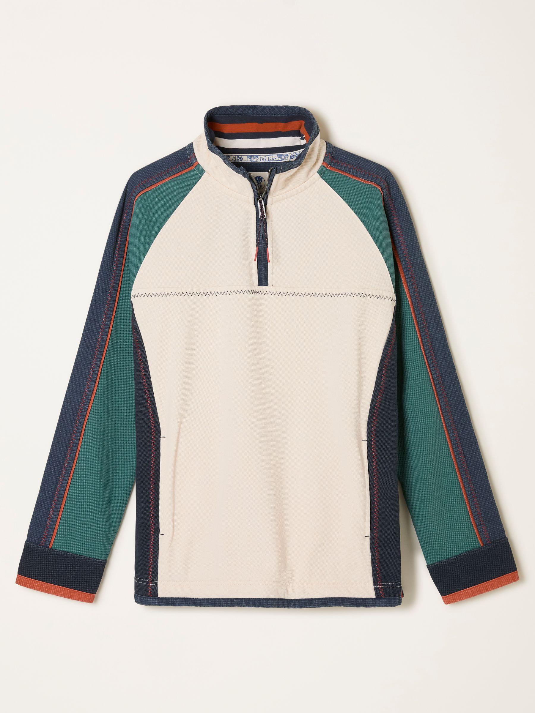 Airlie Natural Stripe Quarter Neck by FAT FACE