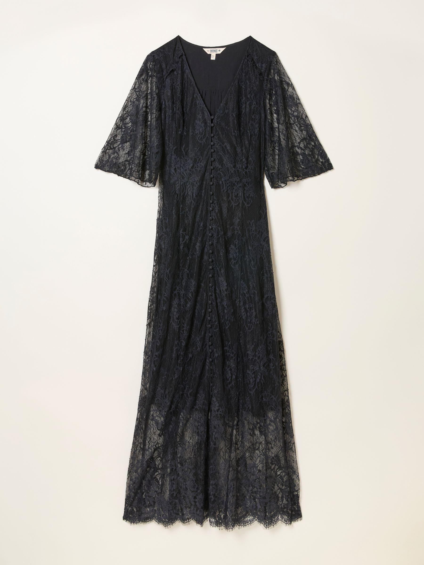 Alanna Black Regular Lace Midi Dress by FAT FACE