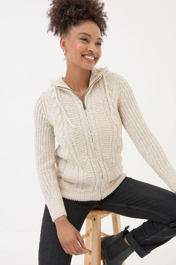 Alicia Charcoal Grey Hoodie by FAT FACE