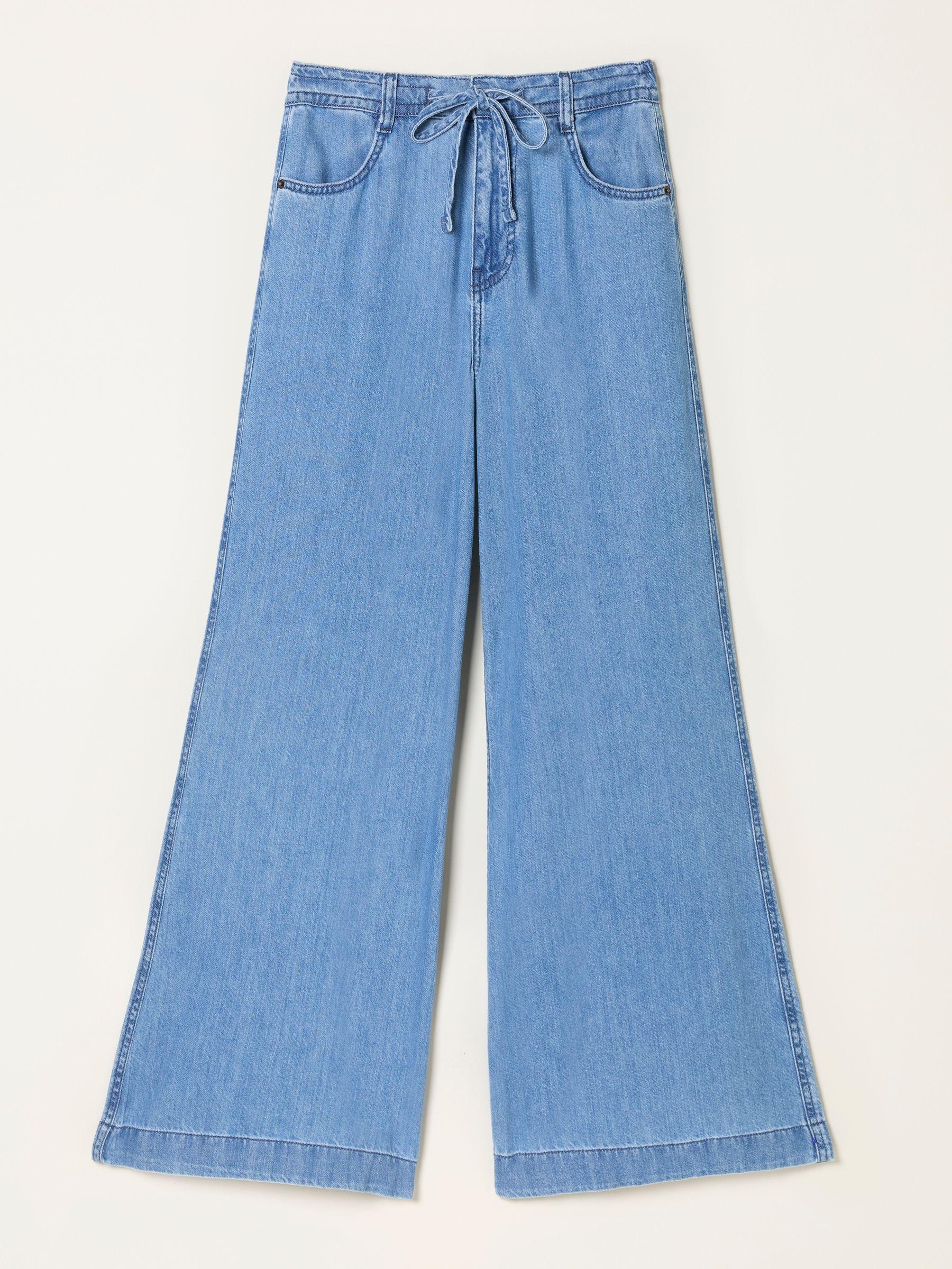 Amberley Blue Denim Wide Leg Jeans by FAT FACE