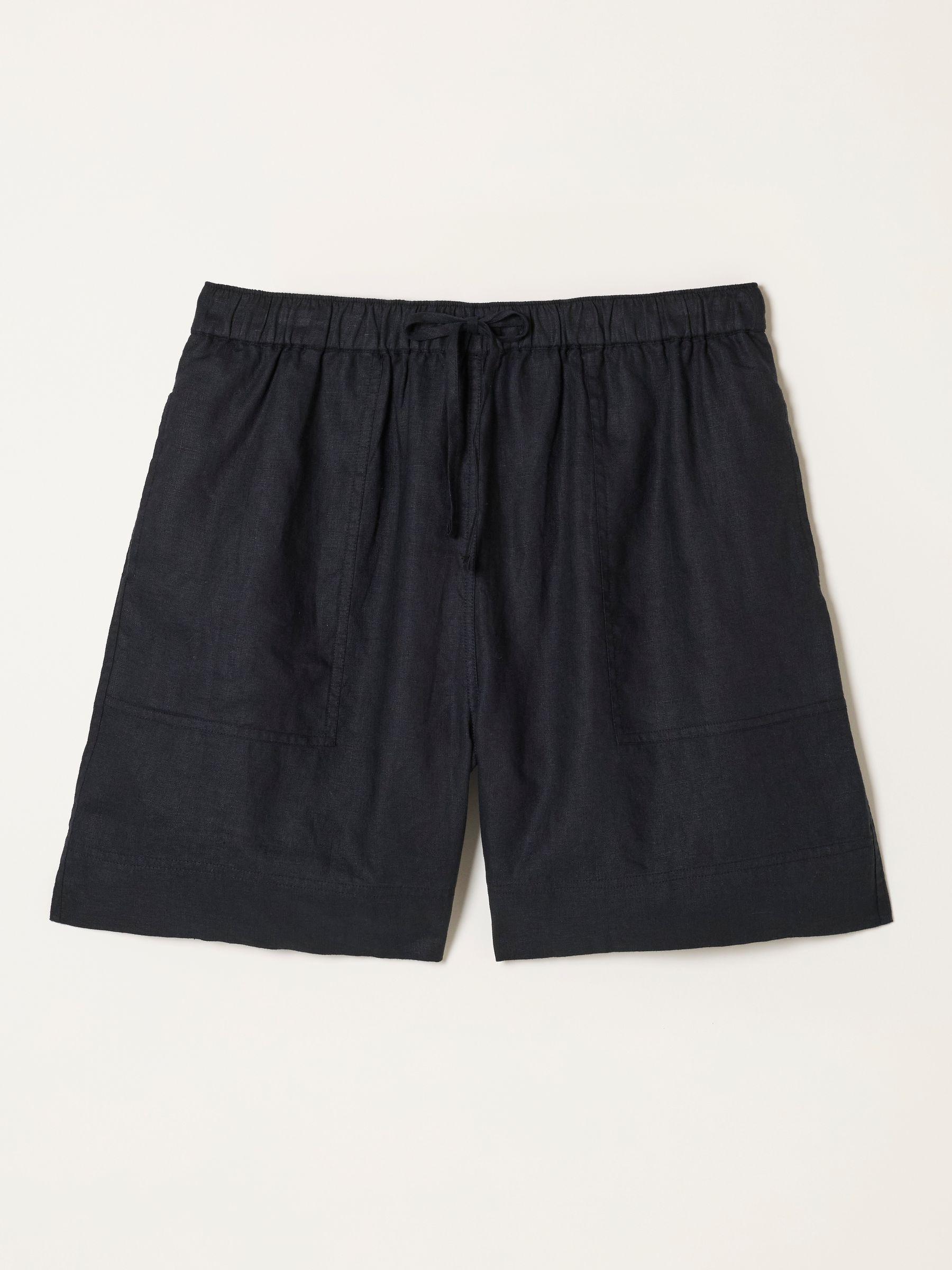 Amberly Black Linen Shorts by FAT FACE