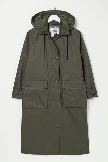 Audrey Green Trench Coat by FAT FACE