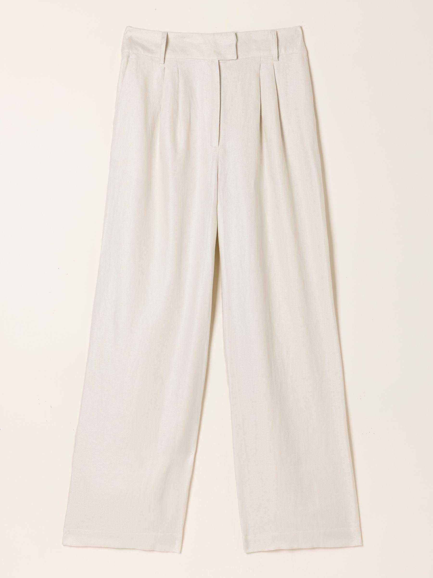 Aya Ivory Linen Trouser by FAT FACE