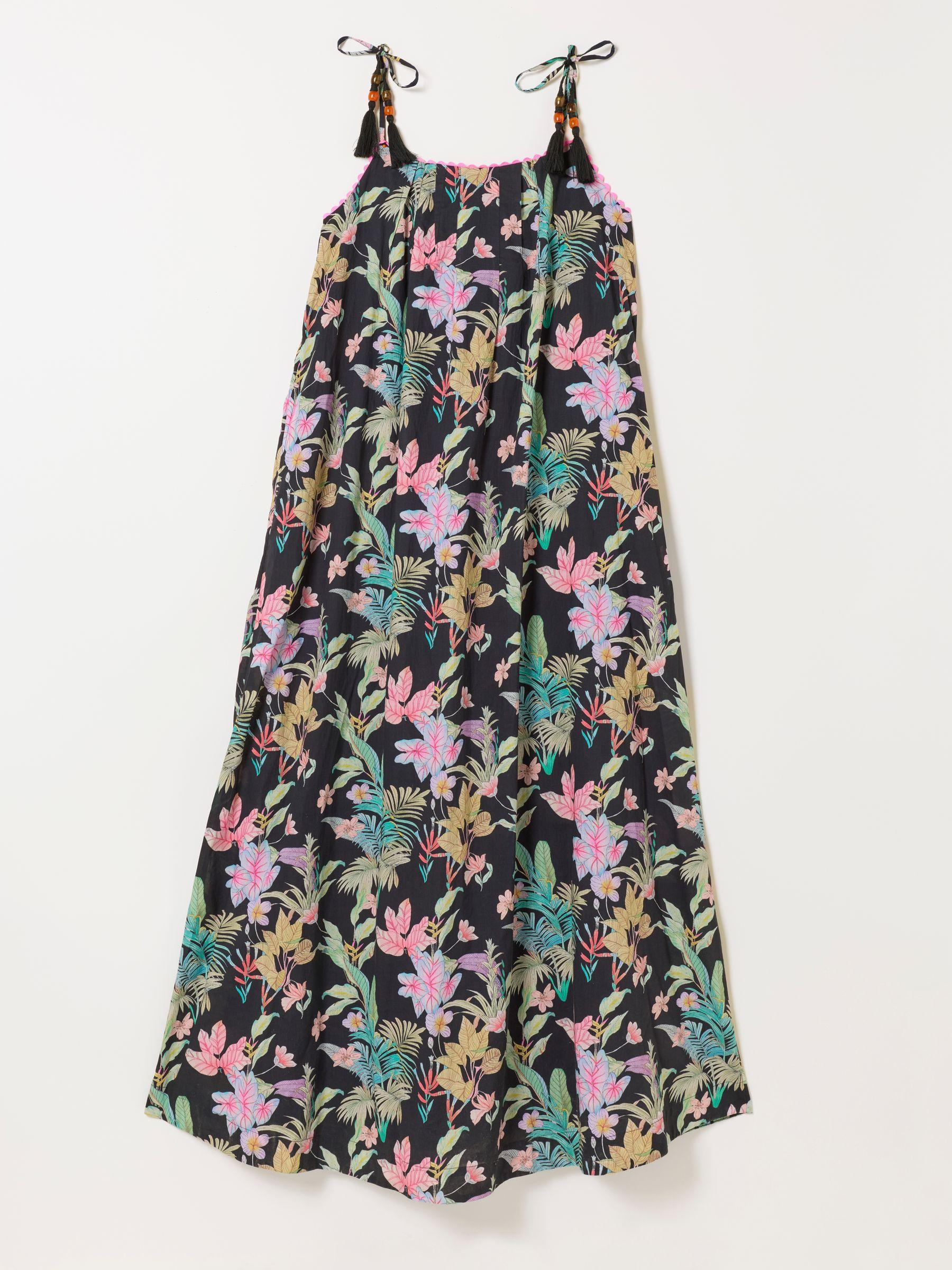 Bea Black Tropical Petite Maxi Dress by FAT FACE
