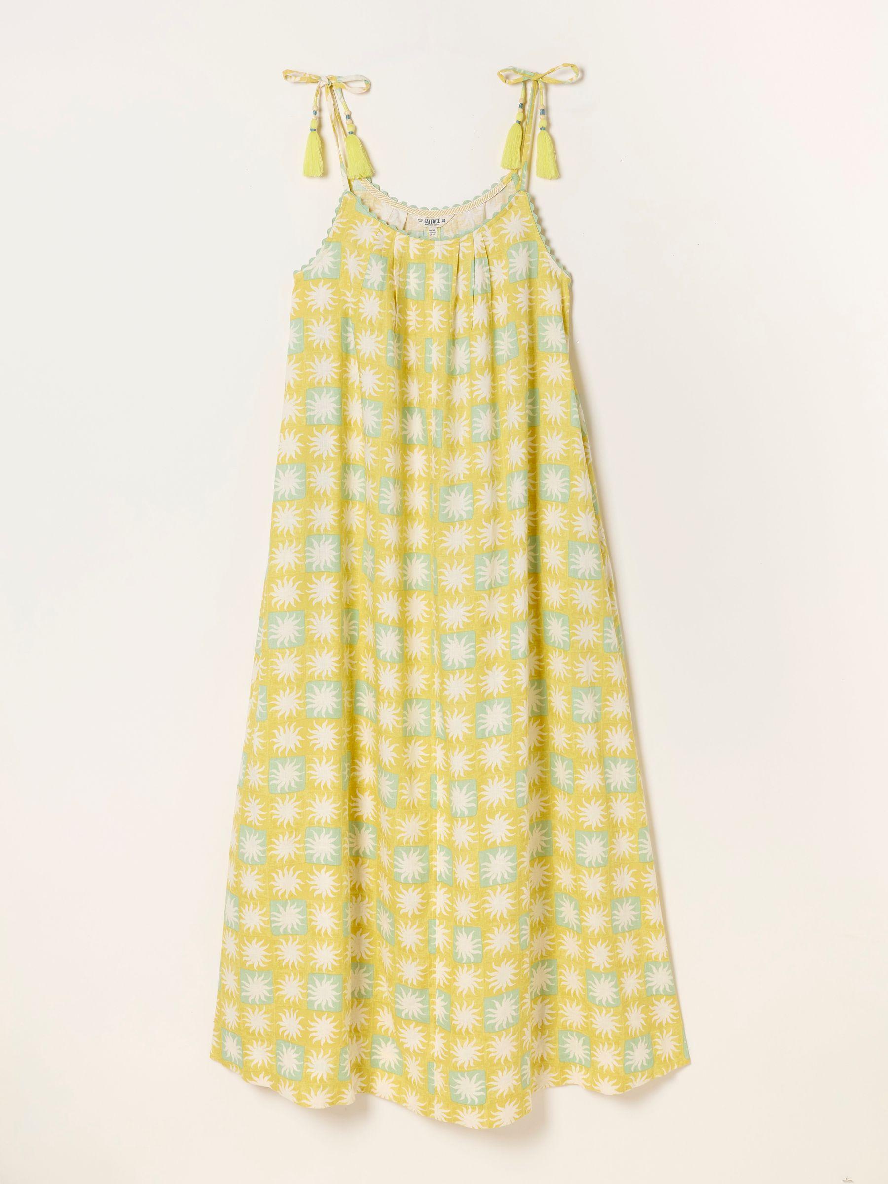 Bea Yellow Sun Tile Petite Maxi Dress by FAT FACE