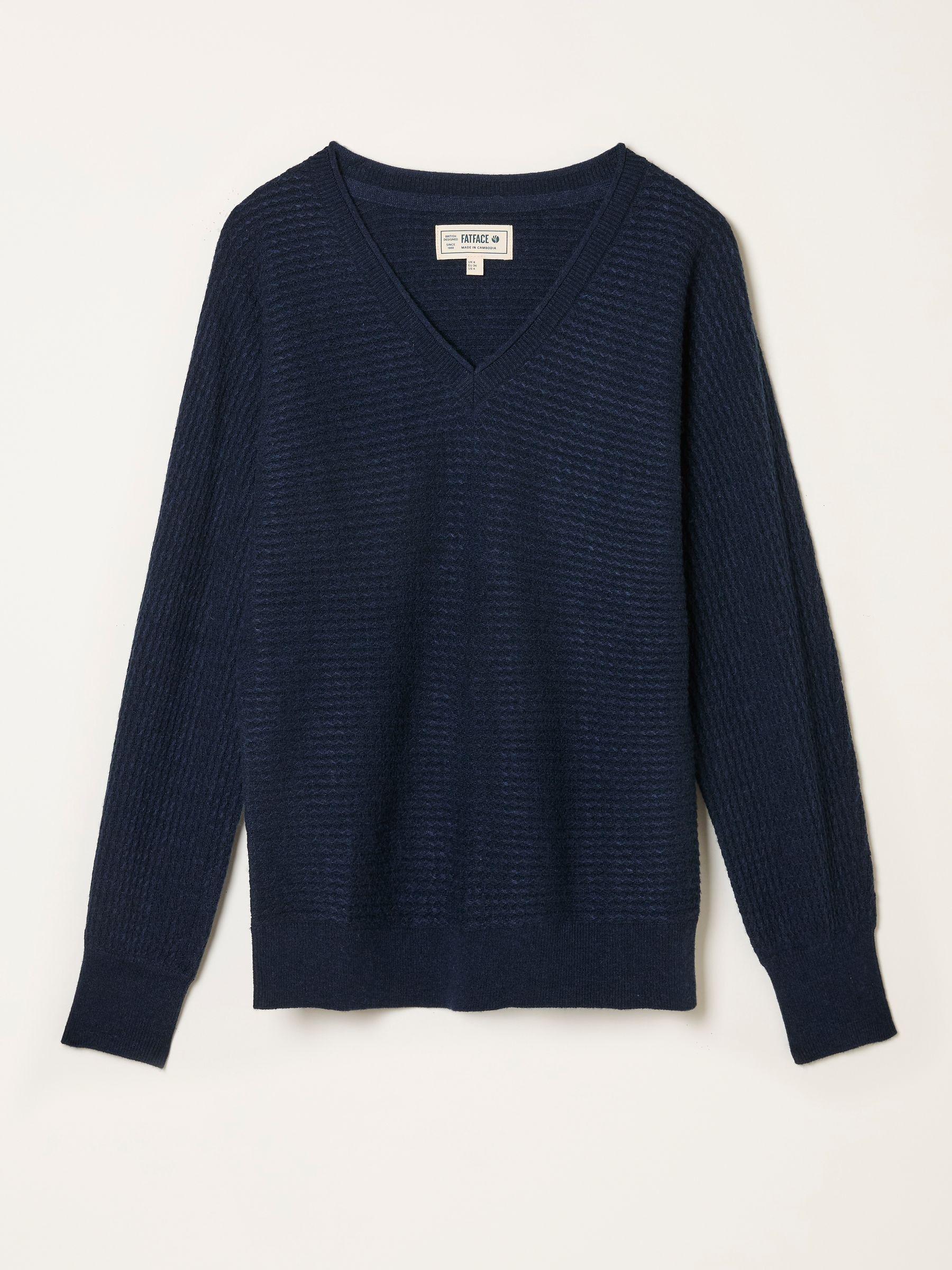 Bella Dark Navy Batwing Knitted Jumper by FAT FACE