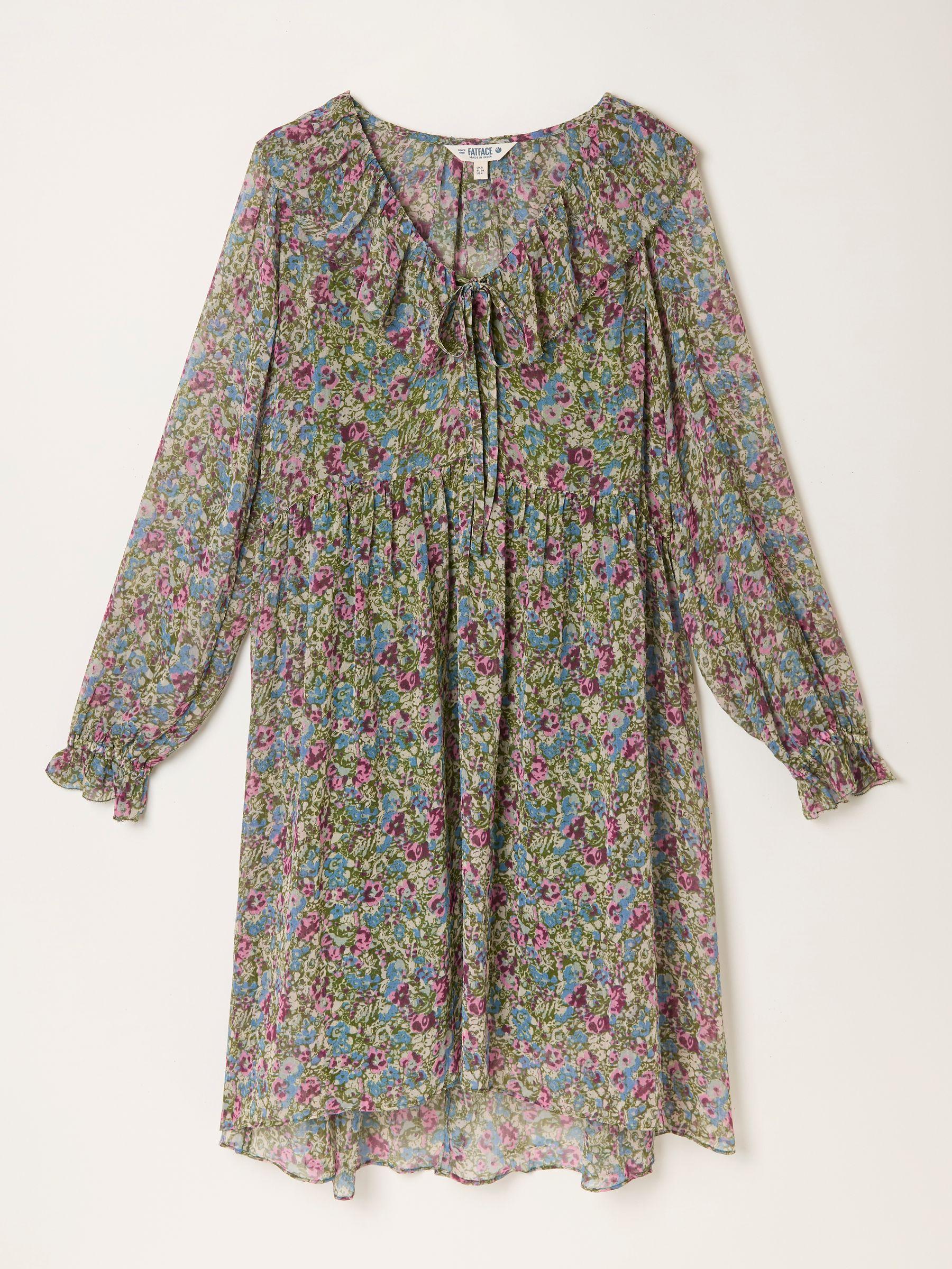 Bella Green Ditsy Garden Regular Dress by FAT FACE