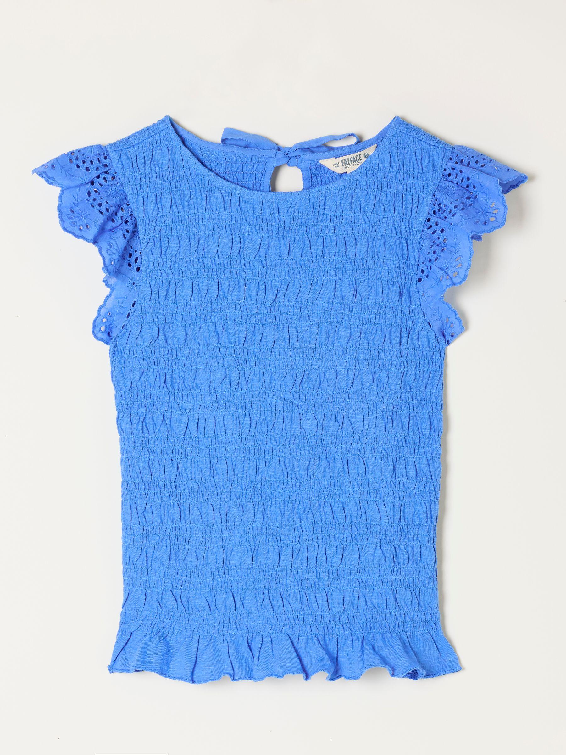 Betty Blue Shirred Top by FAT FACE