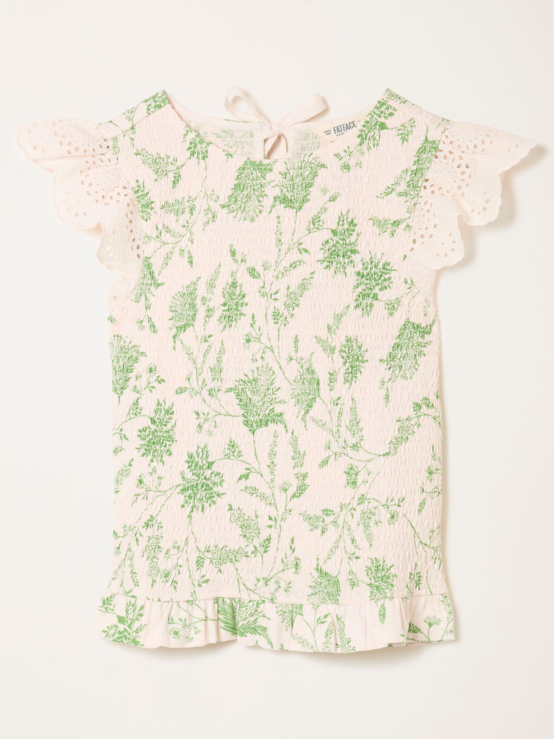 Betty Ivory Summer Meadow Shirred Top by FAT FACE