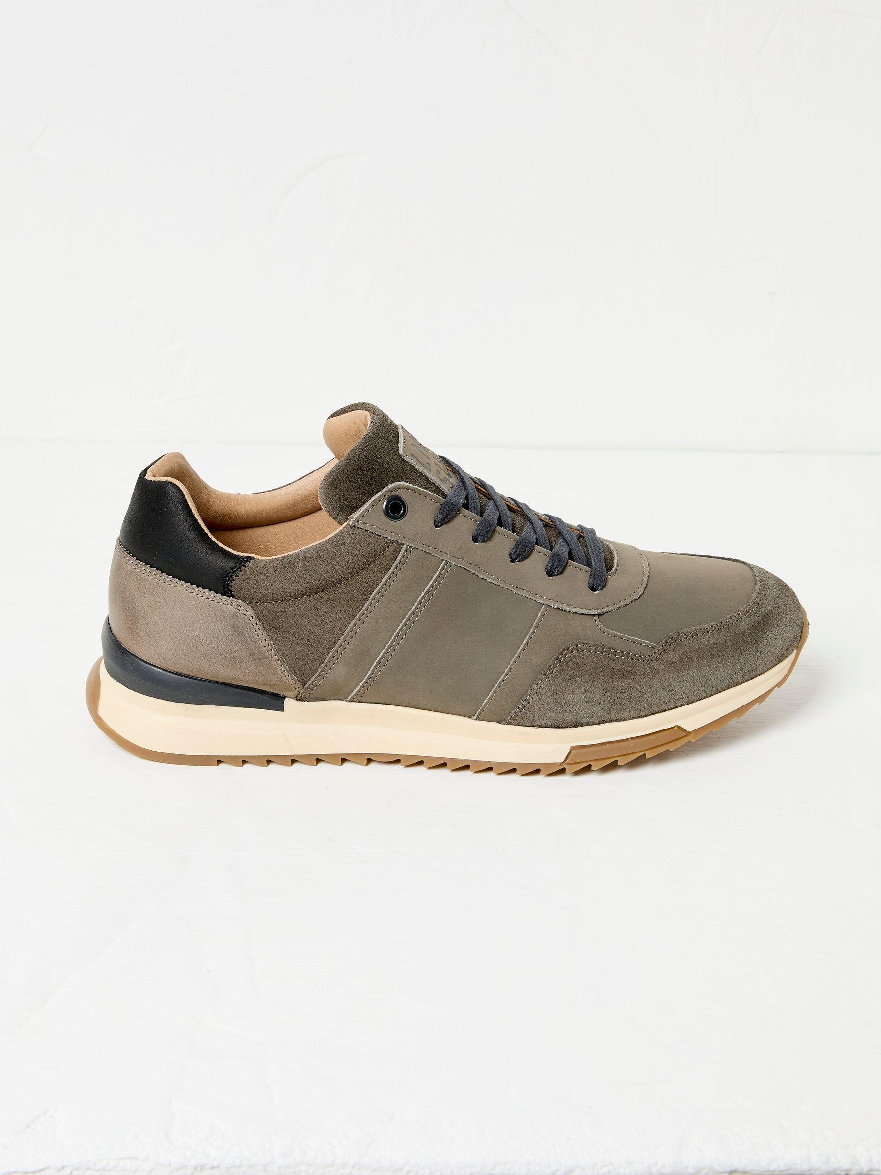 Bexley Grey Runner Trainer by FAT FACE