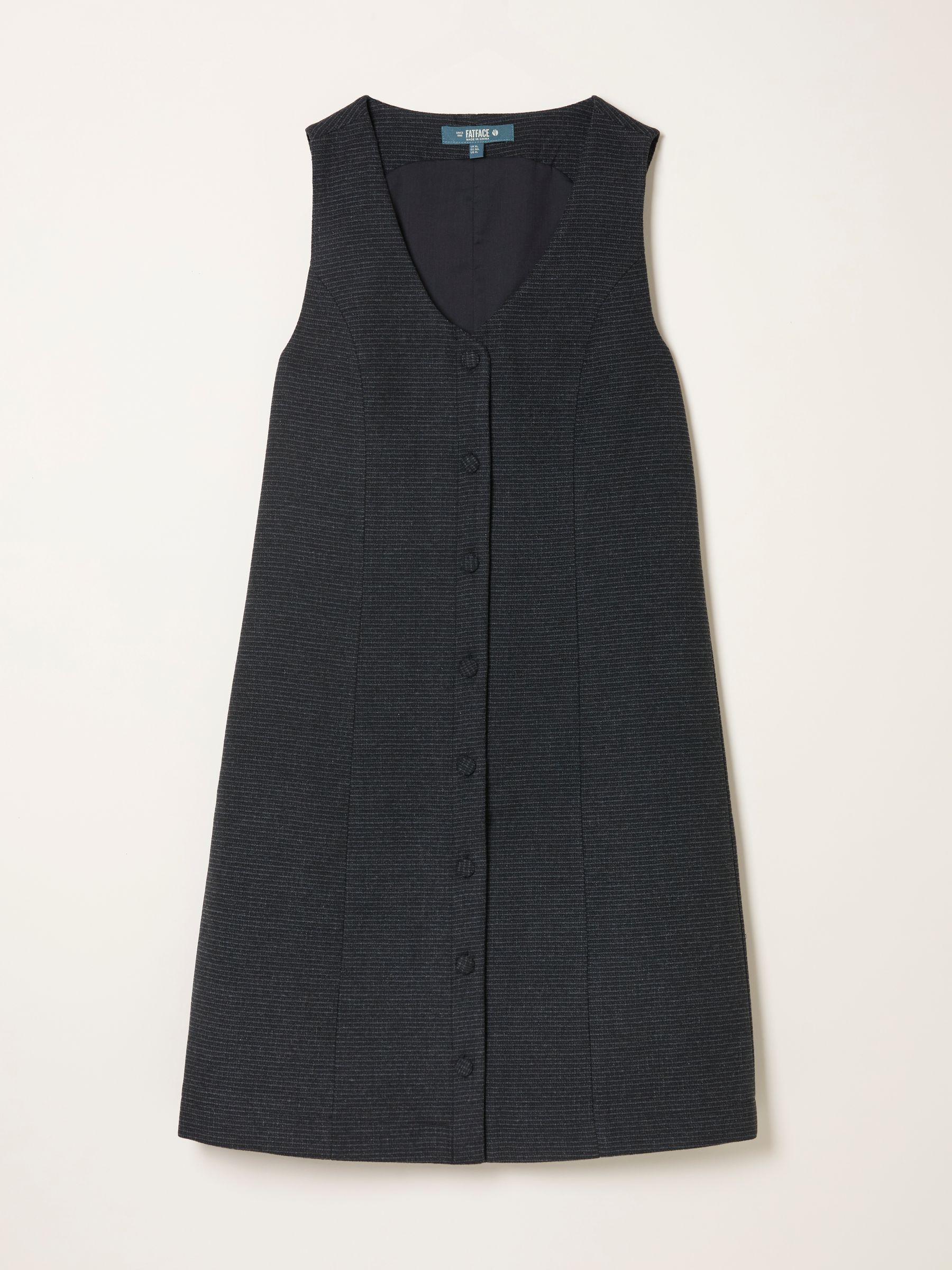 Binny Charcoal Grey Regular Tweed Pinny Mini Dress by FAT FACE