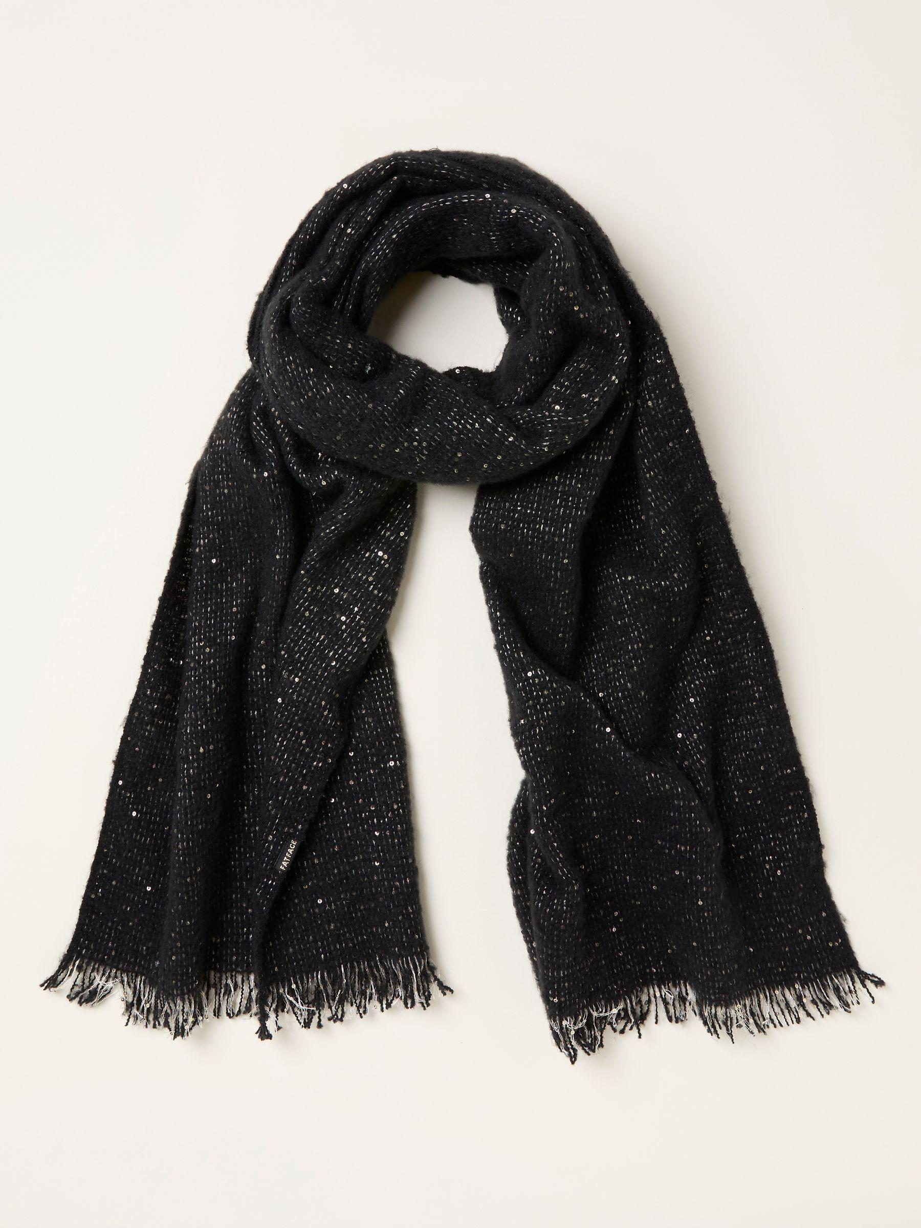 Black Sparkle Scarf by FAT FACE
