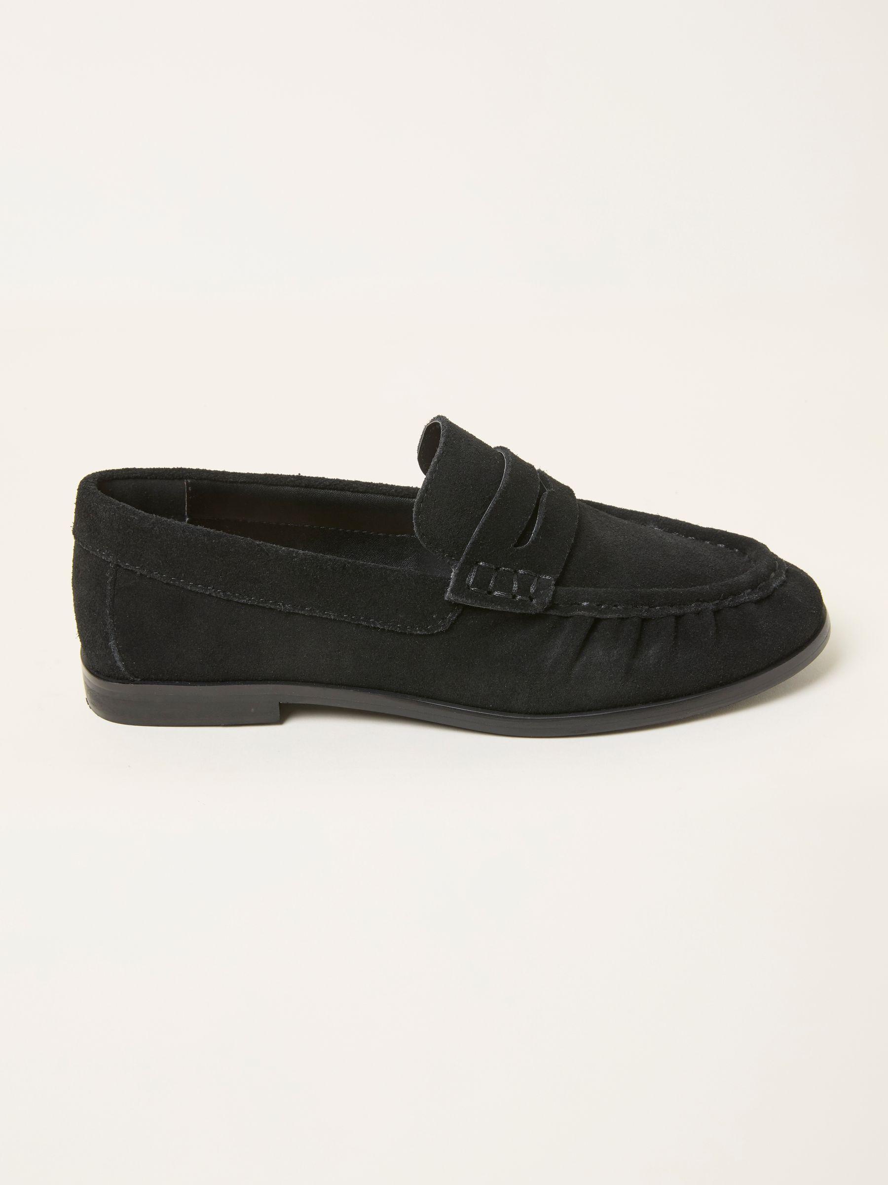 Black Suede Loafer Flat by FAT FACE