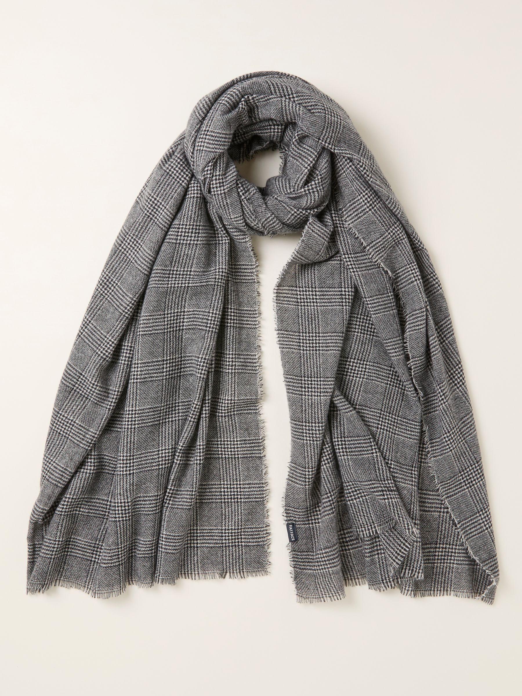 Black Tweed Scarf by FAT FACE