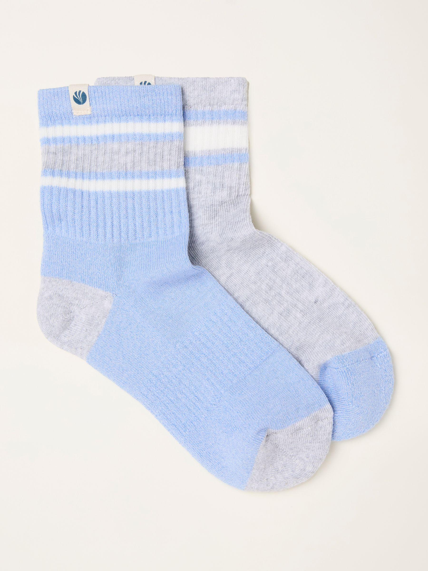 Blue 2 Pairs of Sport Socks by FAT FACE