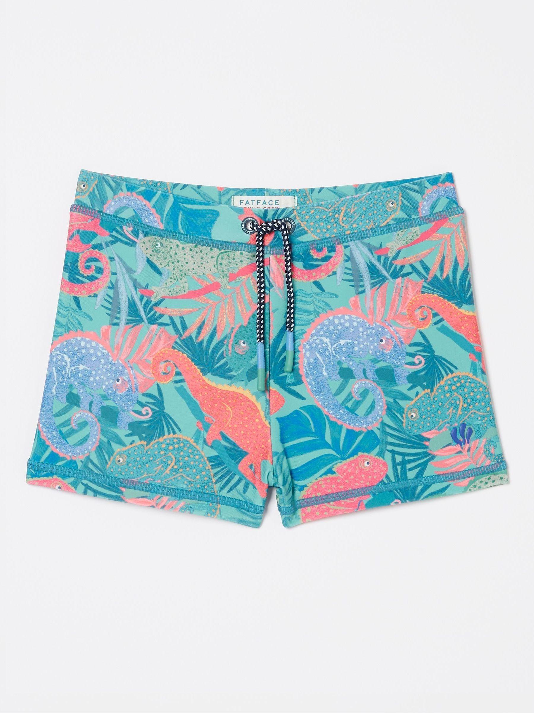 Blue Chameleon Print Shorts by FAT FACE