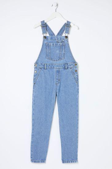 Blue Darby Denim Dungarees by FAT FACE