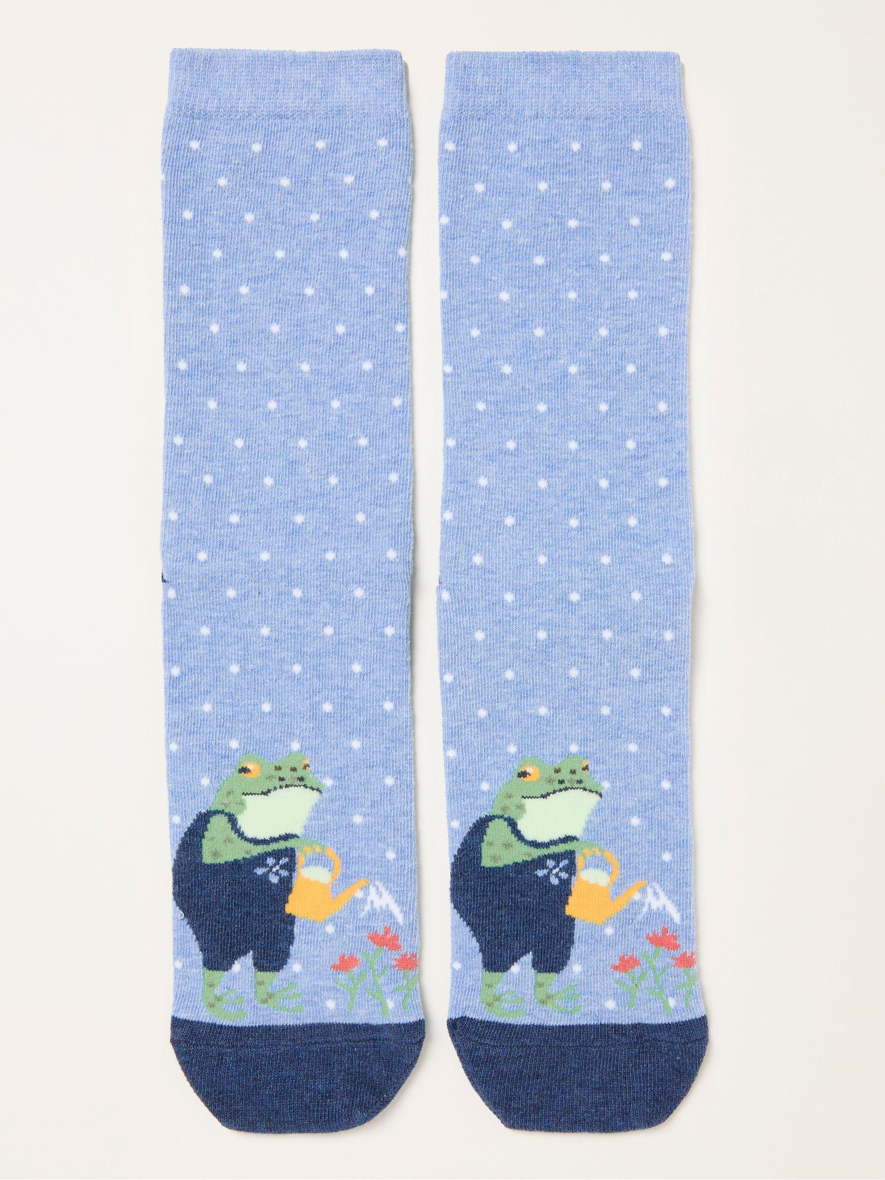 Blue Frog Socks by FAT FACE