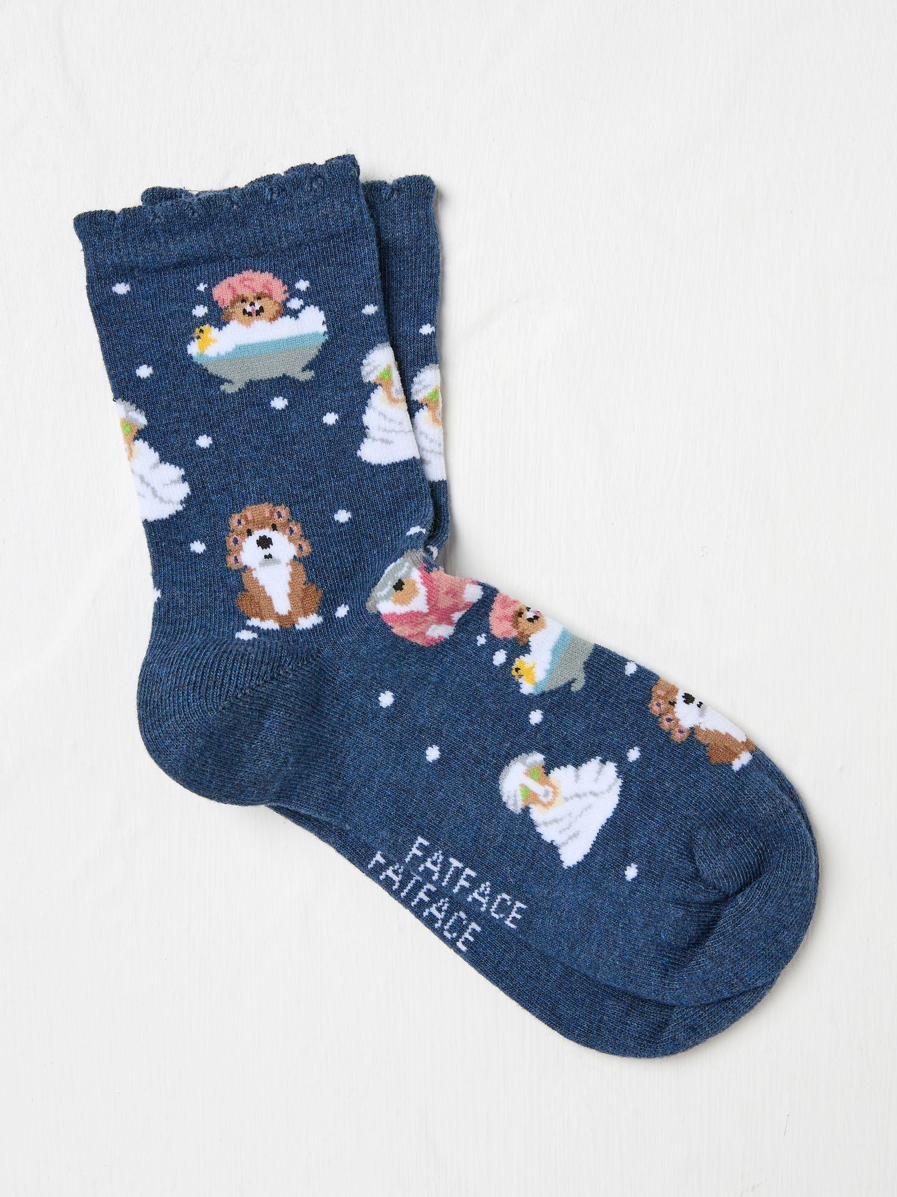 Blue Kids Socks 1 Pack by FAT FACE