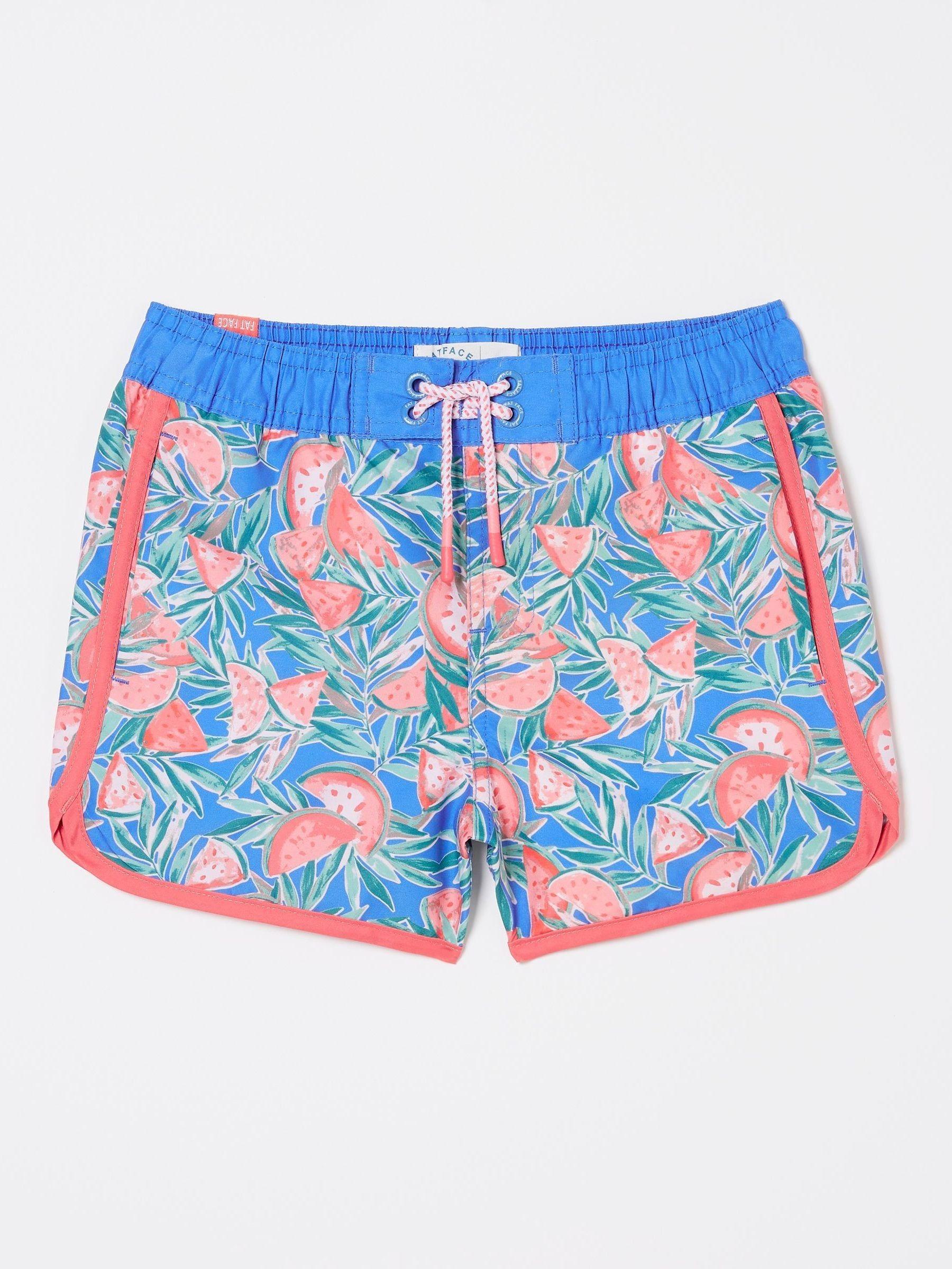Blue Watermelon Swim Shorts by FAT FACE