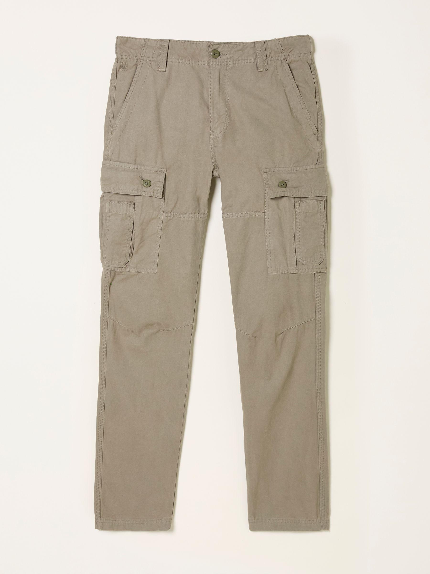 Breakyard Olive Green Straight Fit Cargo Trousers by FAT FACE