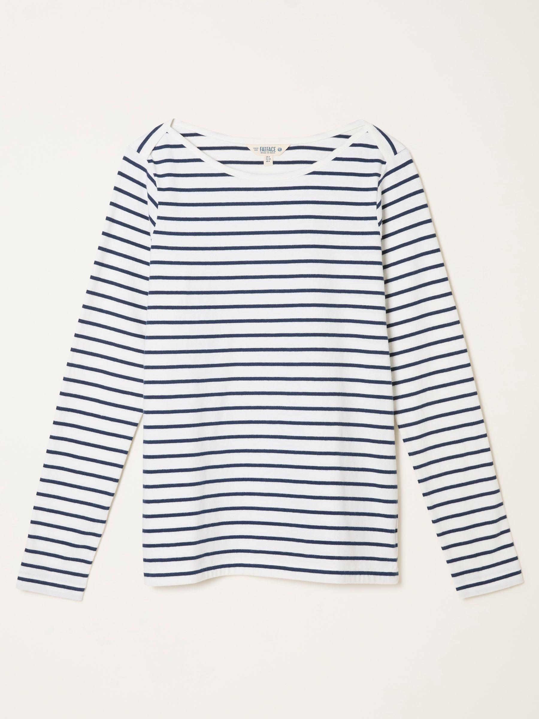 Breton Green Striped 100% Cotton T-Shirt by FAT FACE