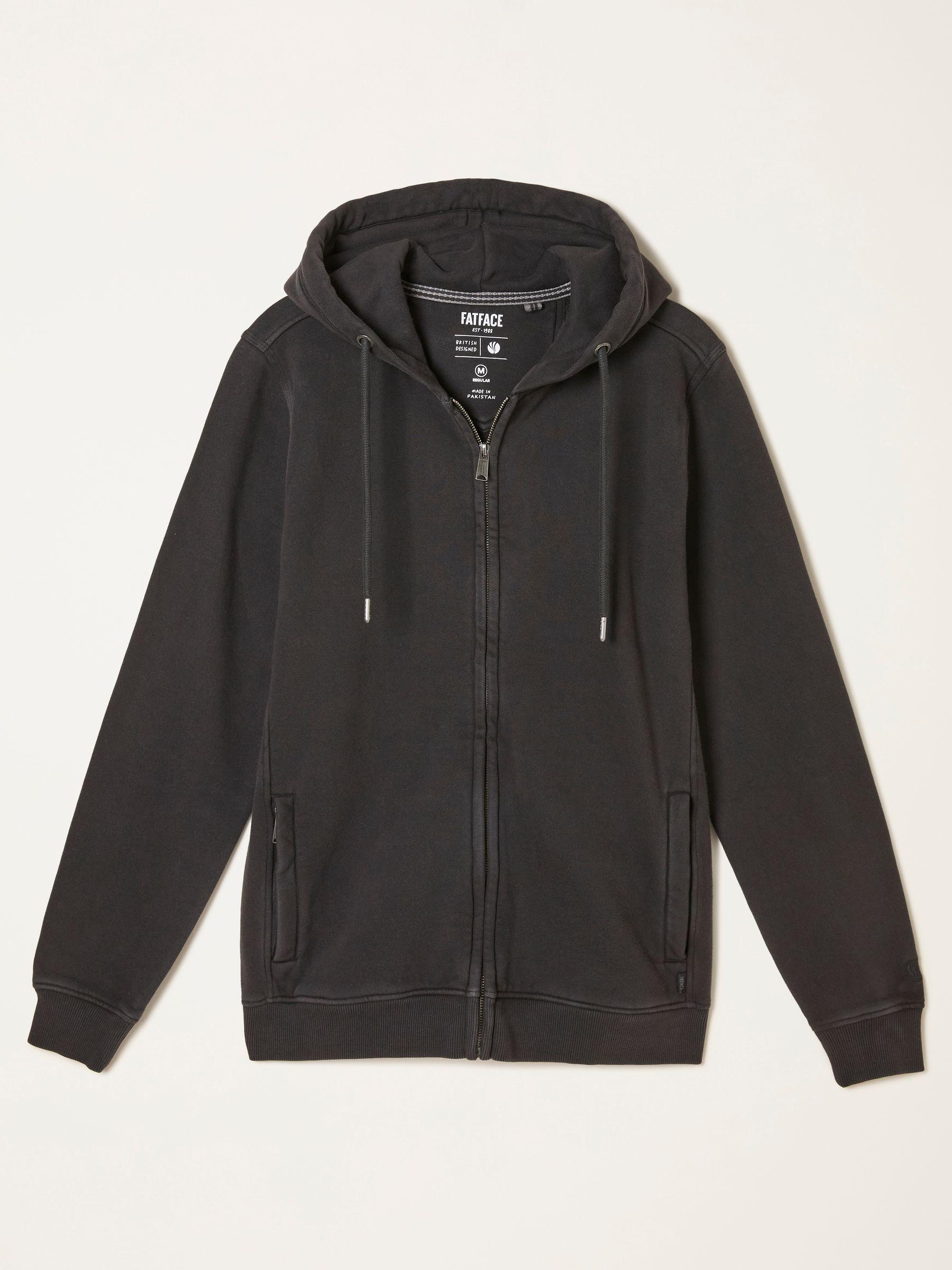 Brooke Chambray Blue Zip Through Hoodie by FAT FACE