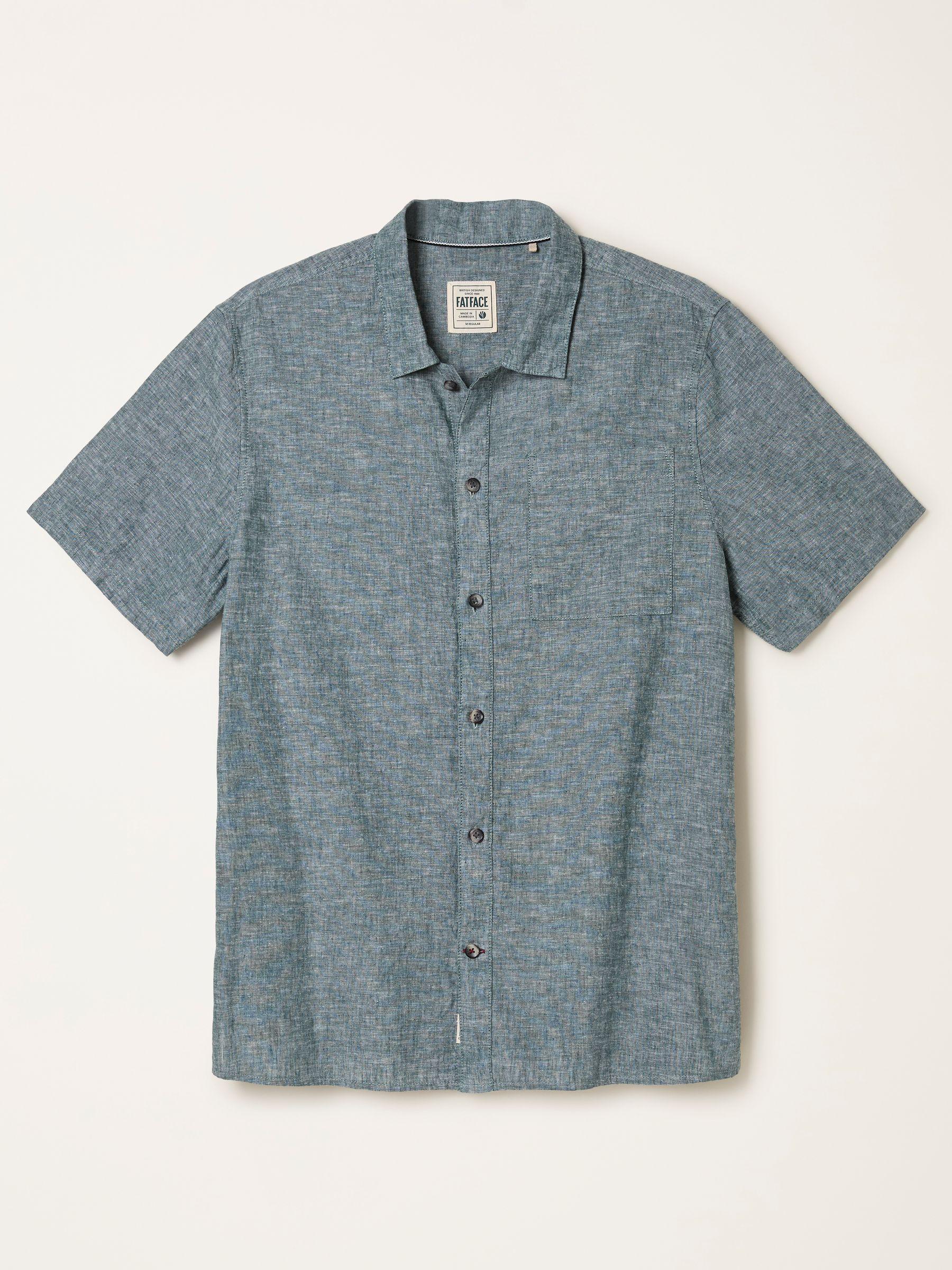 Bugle Bright Blue Short Sleeve Shirt by FAT FACE