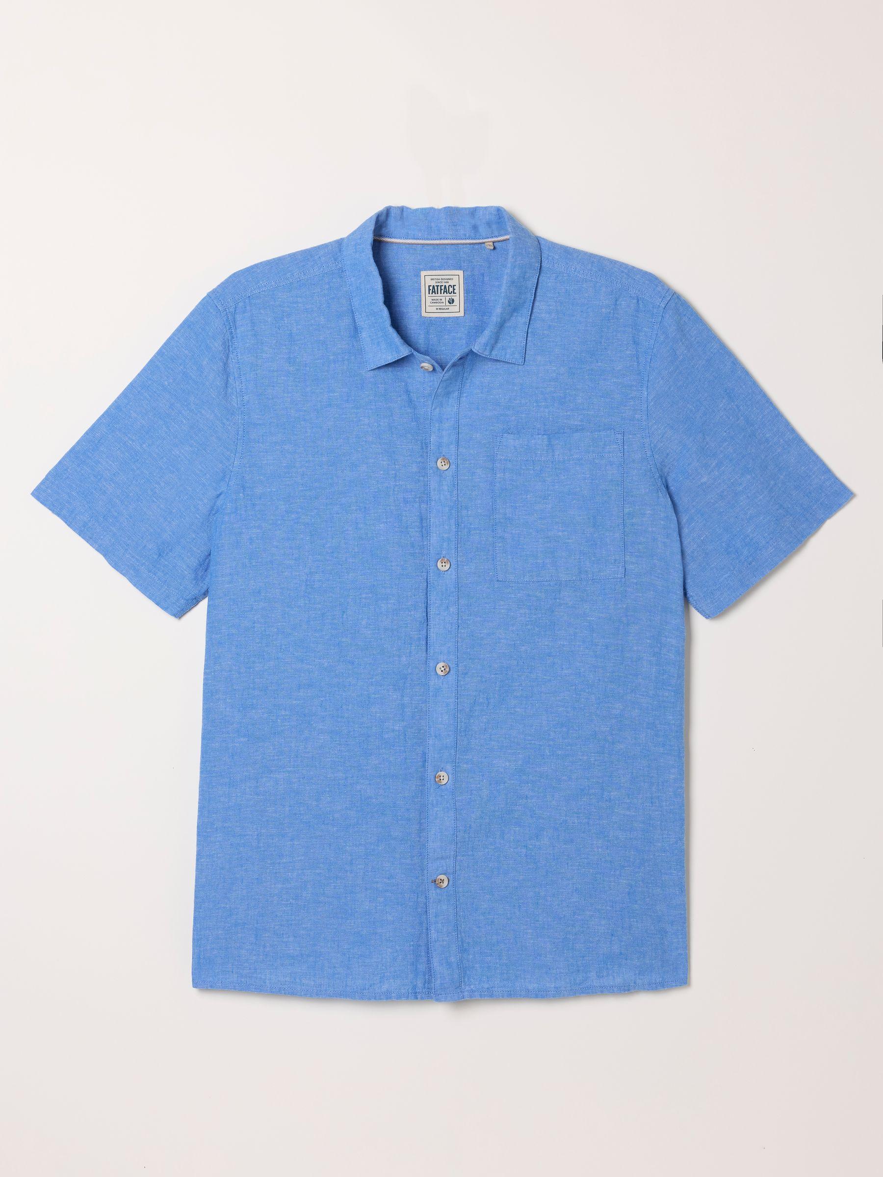 Bugle Bright Blue Short Sleeve Shirt by FAT FACE