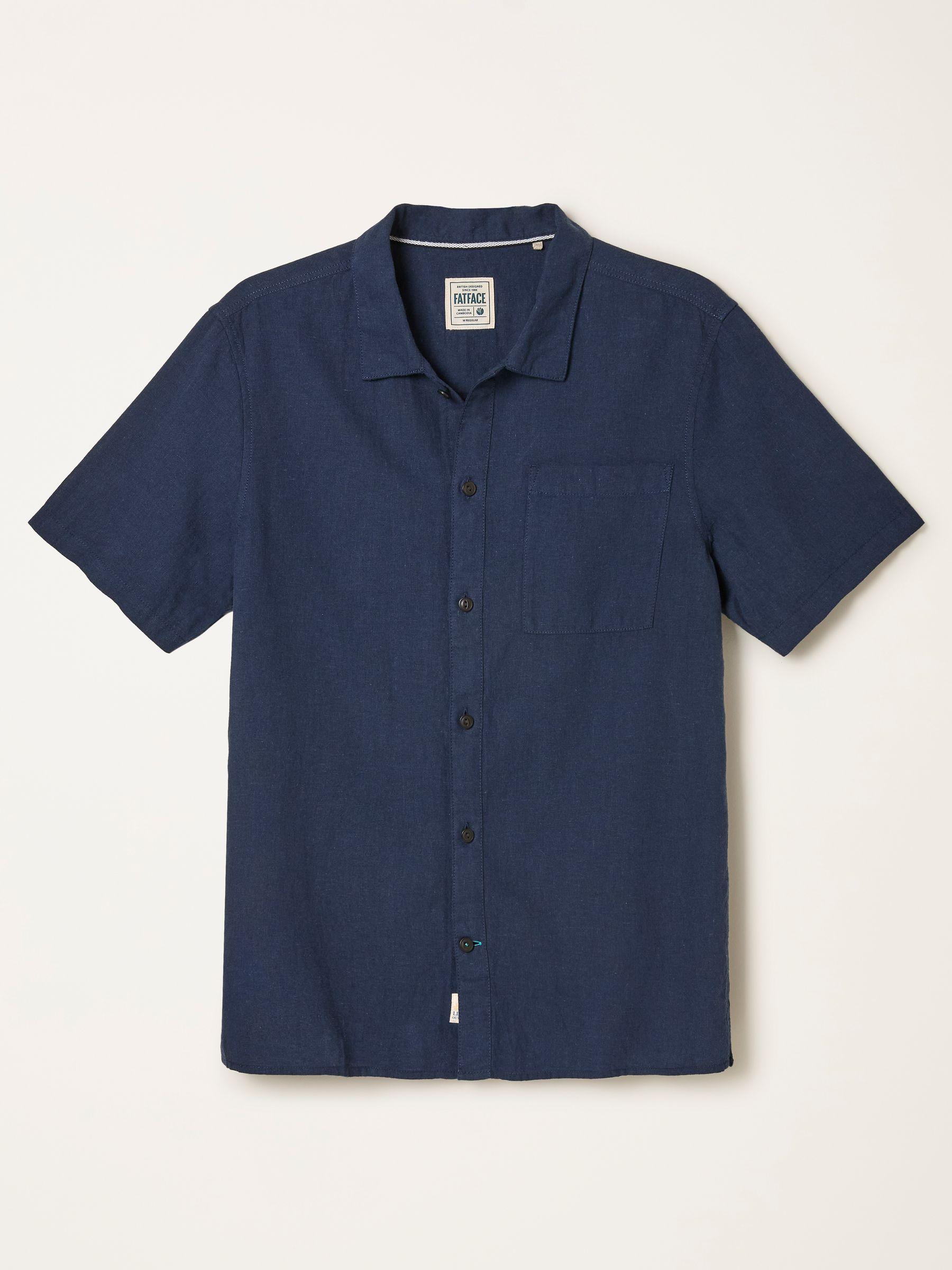 Bugle Bright Blue Short Sleeve Shirt by FAT FACE