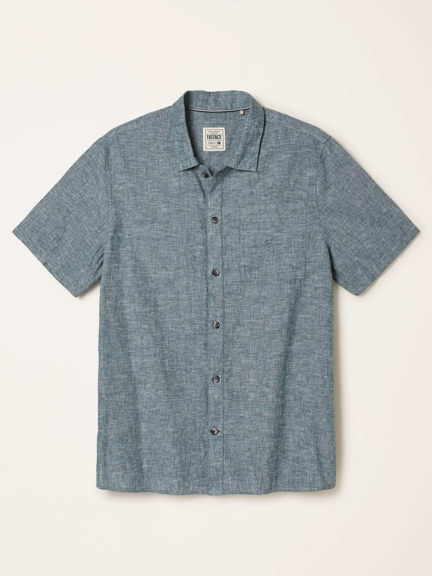 Bugle Bright Blue Short Sleeve Shirt by FAT FACE
