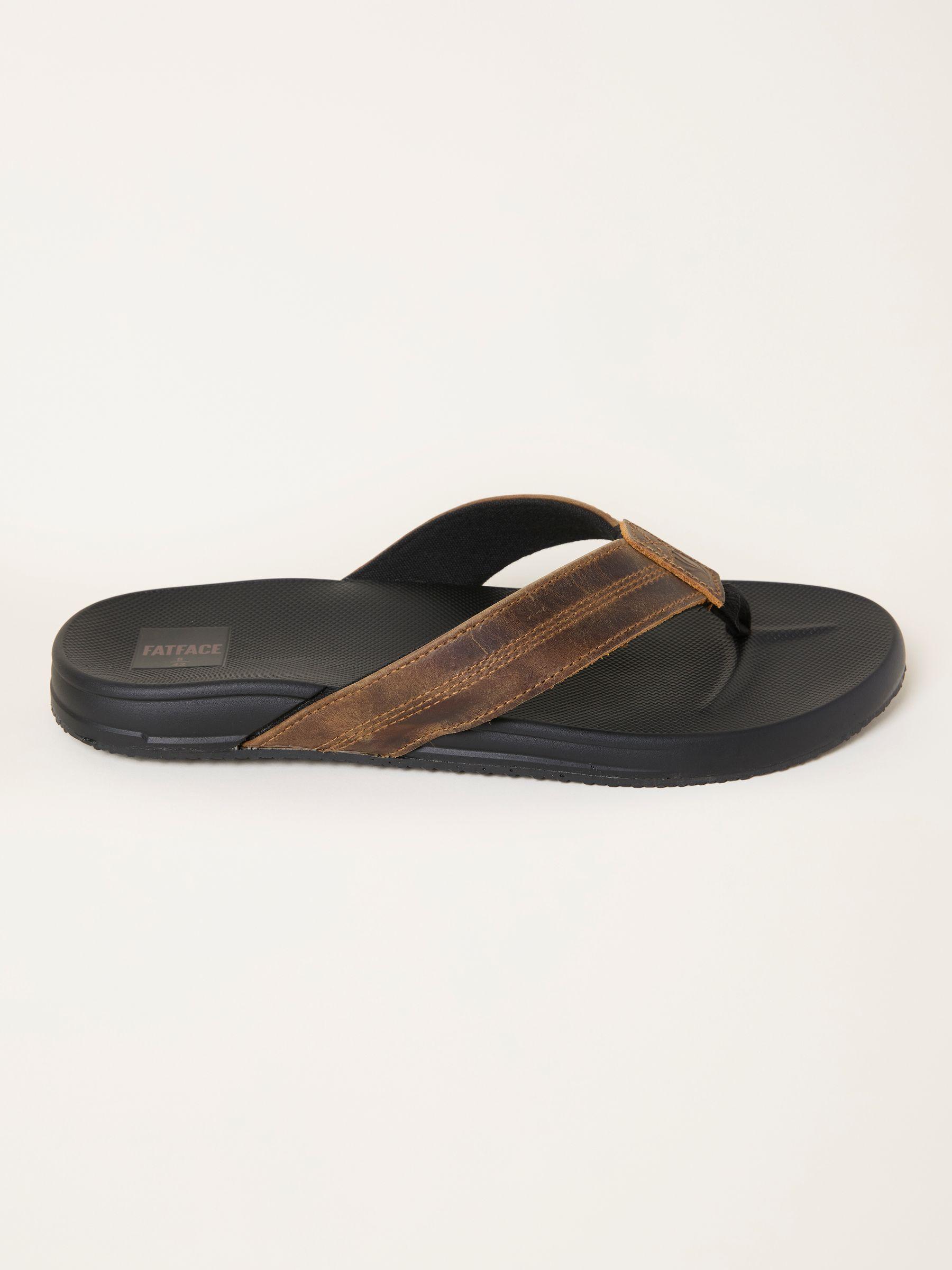 Burke Tan Brown Comfort Flip Flop by FAT FACE