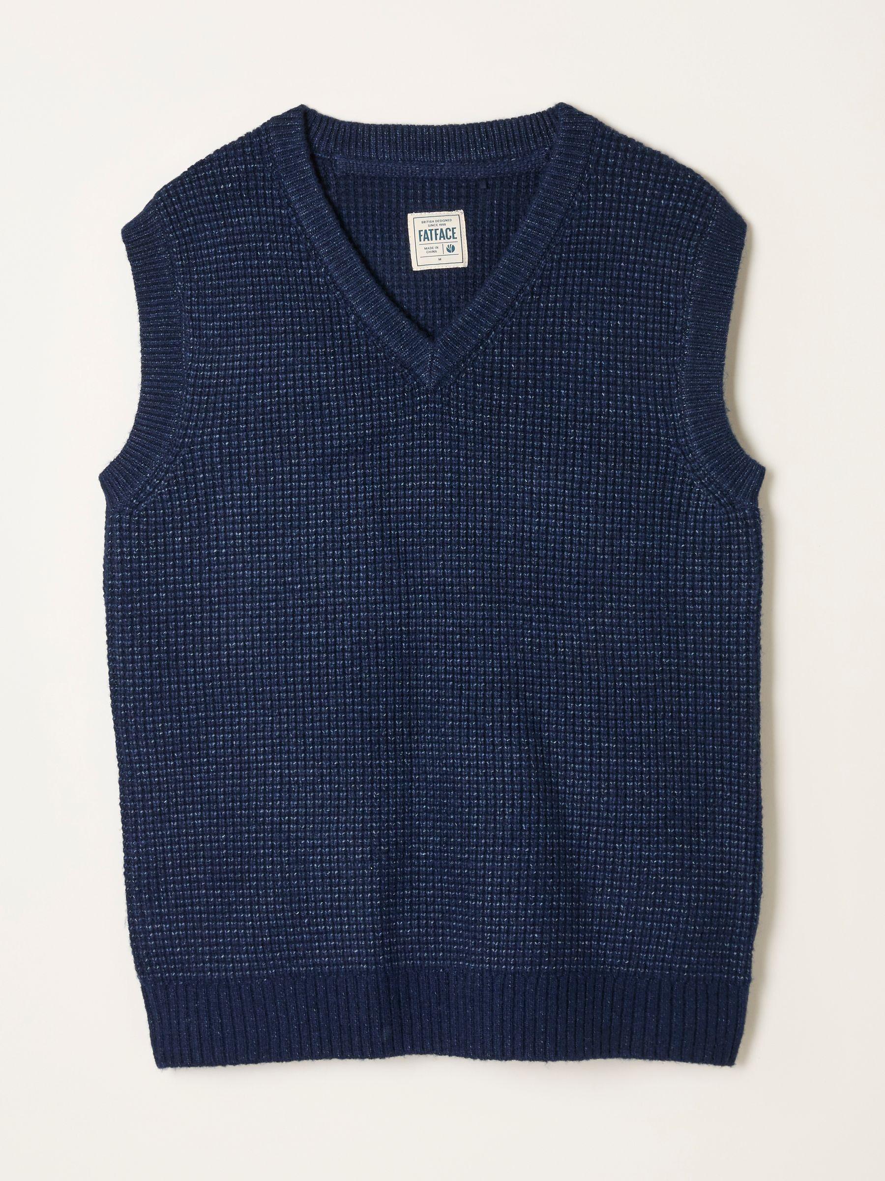 Calder Charcoal Grey V-Neck Knitted Tank by FAT FACE