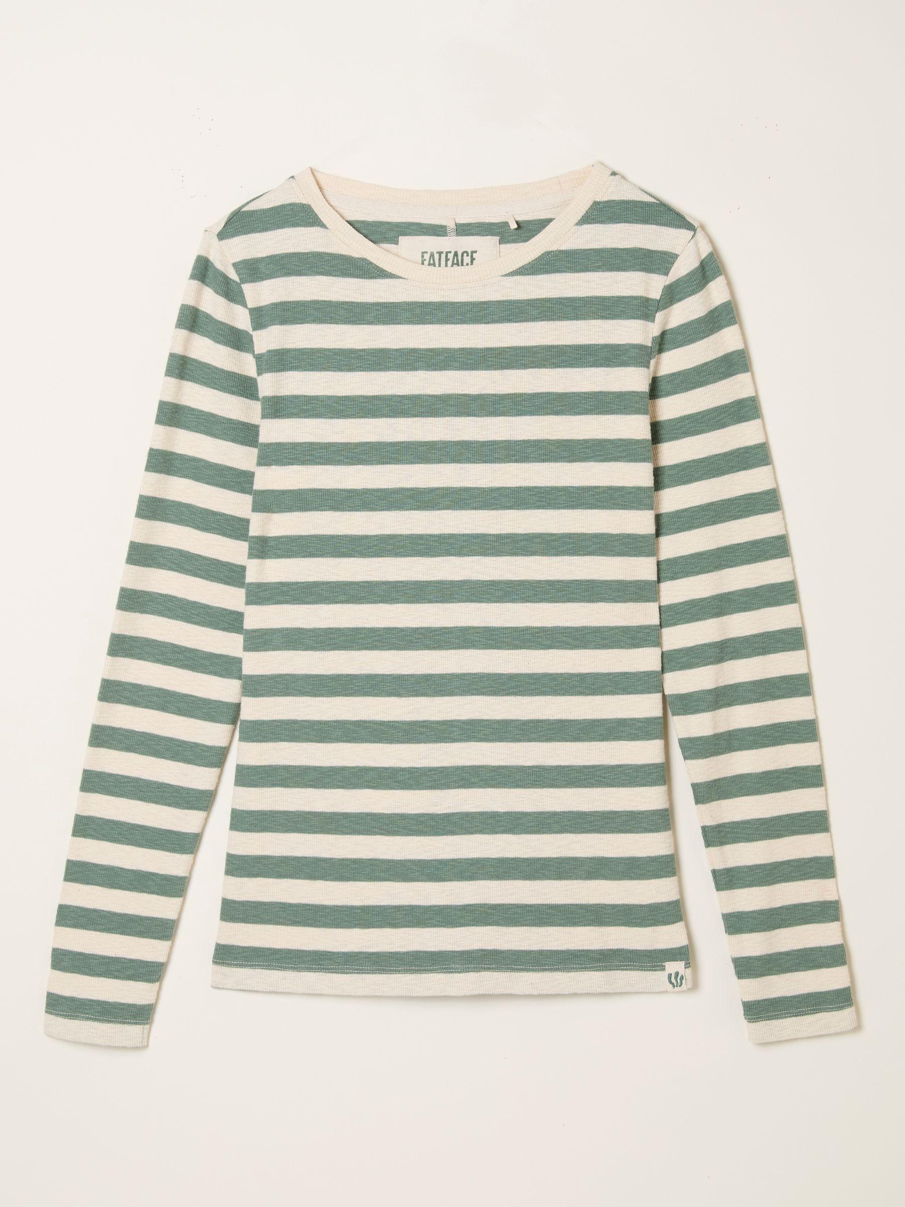 Callie Navy Stripe Long Sleeve Top by FAT FACE